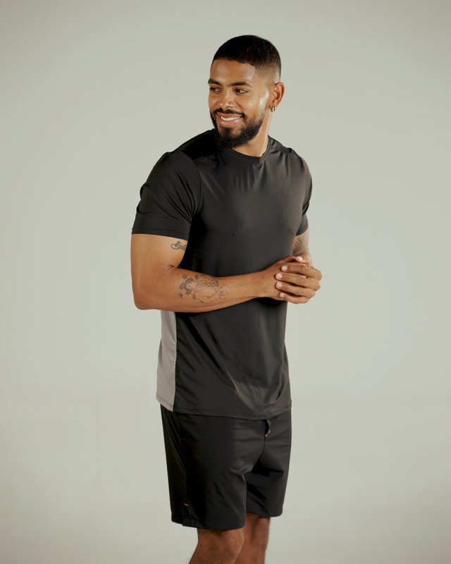 Crimson men short sleeve t shirt Negro - AW