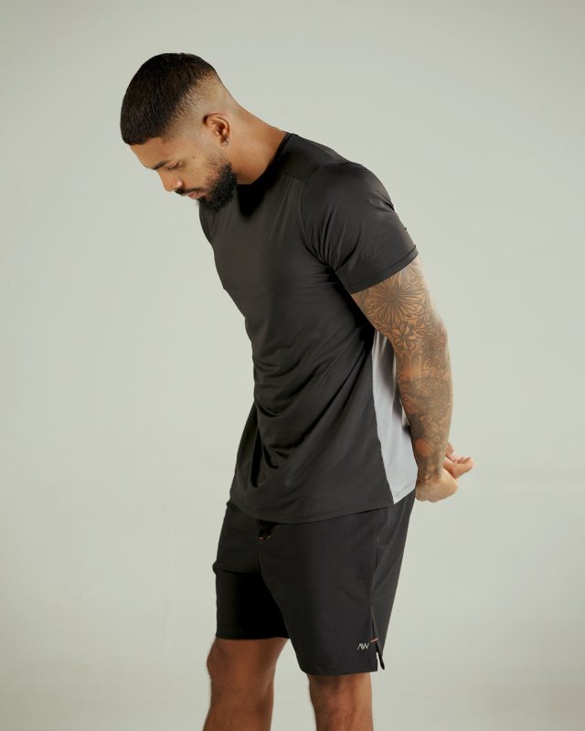 Crimson men short sleeve t shirt Negro - AW