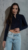 Crop side cuts Navy - AW