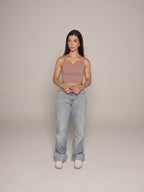 Crop Top Tirantes Chocolate - AW