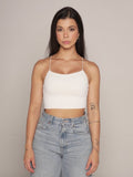 Crop Top Tirantes Crema - AW