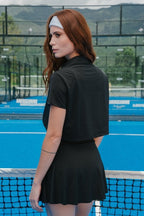Cropped Polo Negro - AW