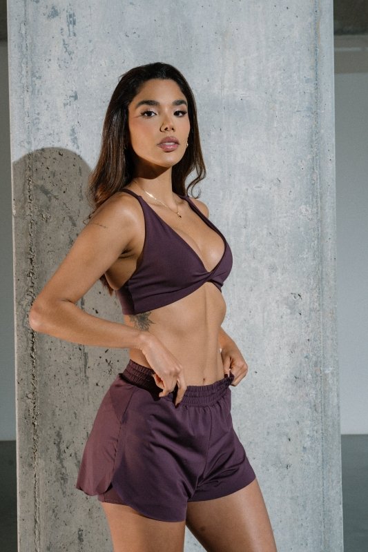 Half moon shorts Plum purple - AW