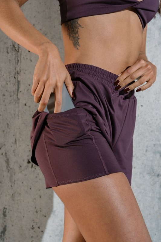 Half moon shorts Plum purple - AW