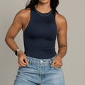 High - neck Bodysuit Navy - AW