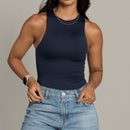 High - neck Bodysuit Navy - AW