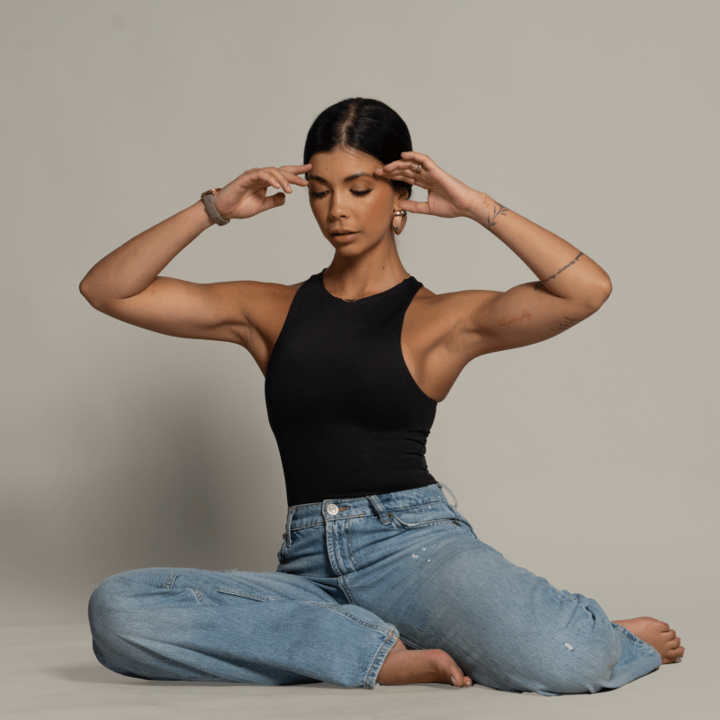 High - neck Bodysuit negro - AW