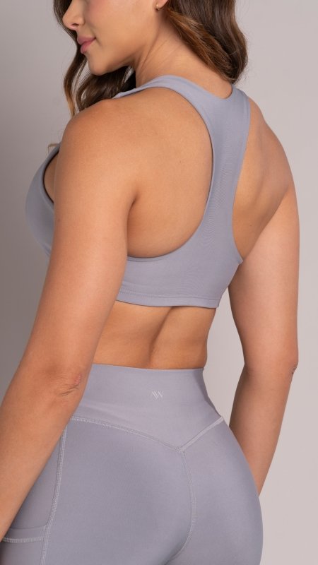 High sport bra Silver mist - AW