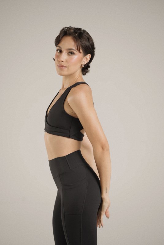 High waist leggings pocket sens Negro - AW