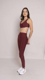 High Waist leggings sens merlot - AW