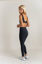 High Waist leggings V Negro smoke - AW