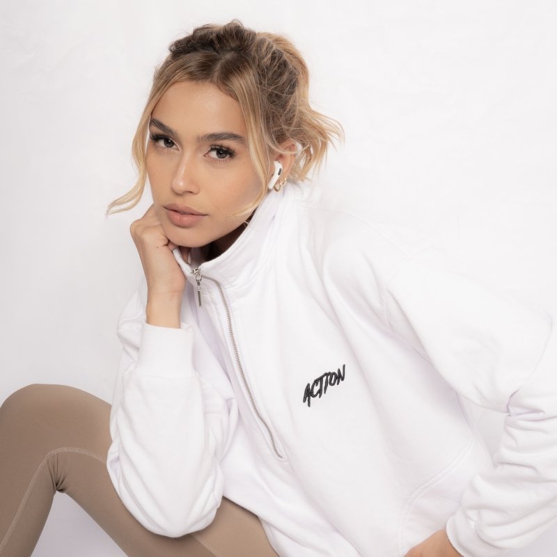 Hoodie Clasico 3/4 Blanco - AW