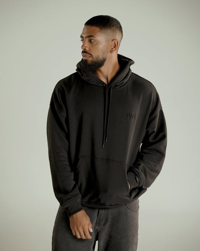 Hoodie Classic Men Negro - AW