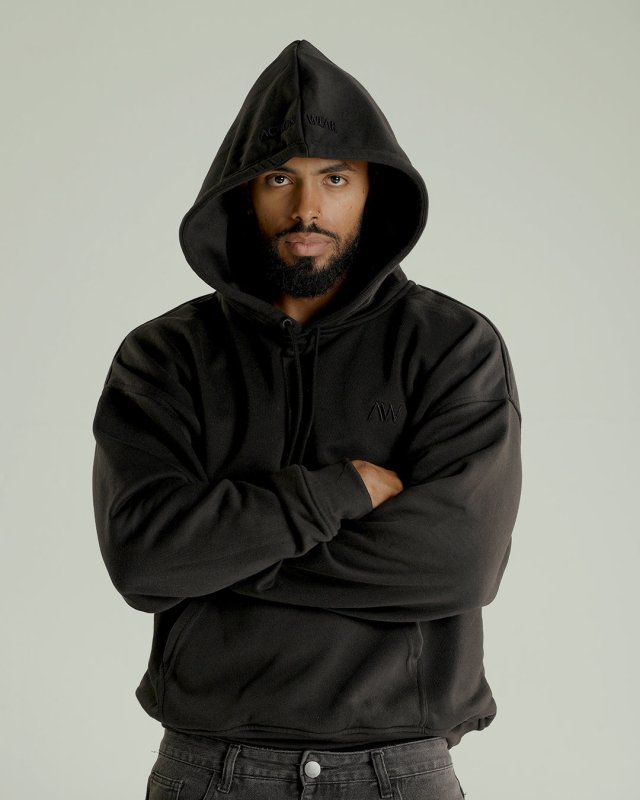 Hoodie Classic Men Negro - AW