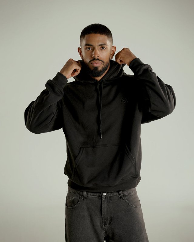 Hoodie Classic Men Negro - AW