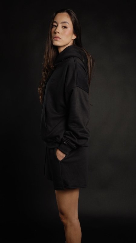 Hoodie Classic Women Negro - AW