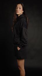 Hoodie Classic Women Negro - AW
