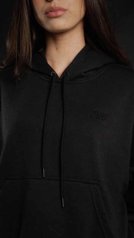 Hoodie Classic Women Negro - AW