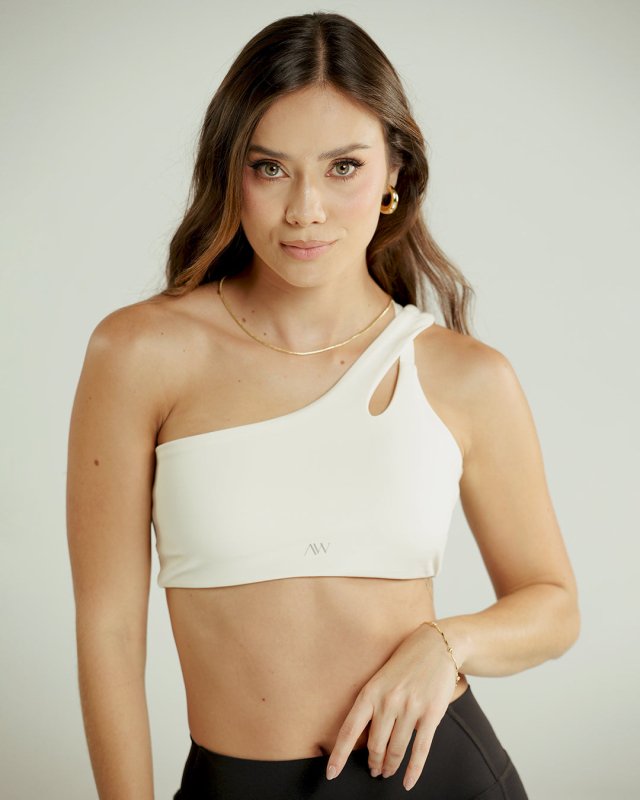 One shoulder sport bra Sens Crudo - AW