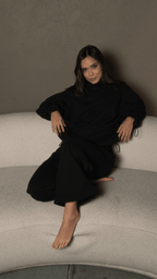 Overzised Hoodie Women Negro - AW