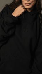 Overzised Hoodie Women Negro - AW