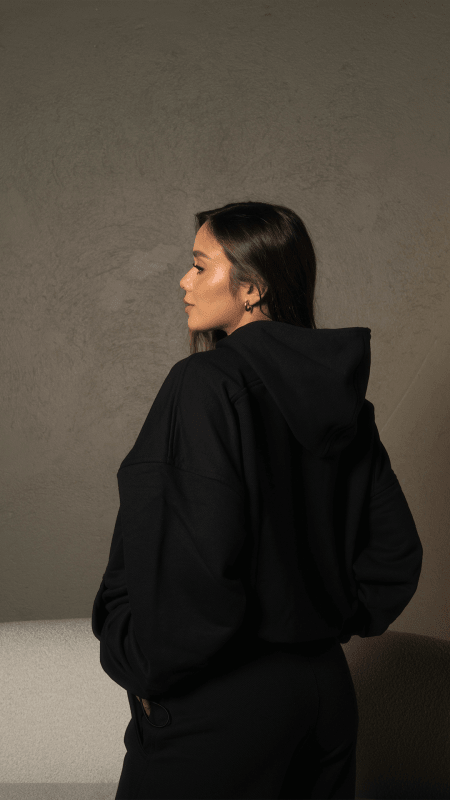 Overzised Hoodie Women Negro - AW