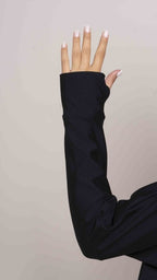 Overzised zip neck Negro - AW