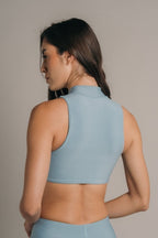 Quarter zip crop Tourmaline - AW