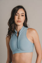 Quarter zip crop Tourmaline - AW