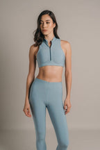 Quarter zip crop Tourmaline - AW
