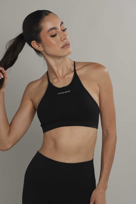 Racerback seamless Negro - AW