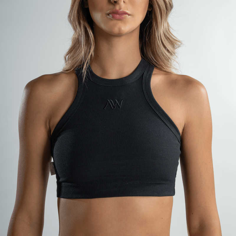 Rib Tank Top Negro - AW