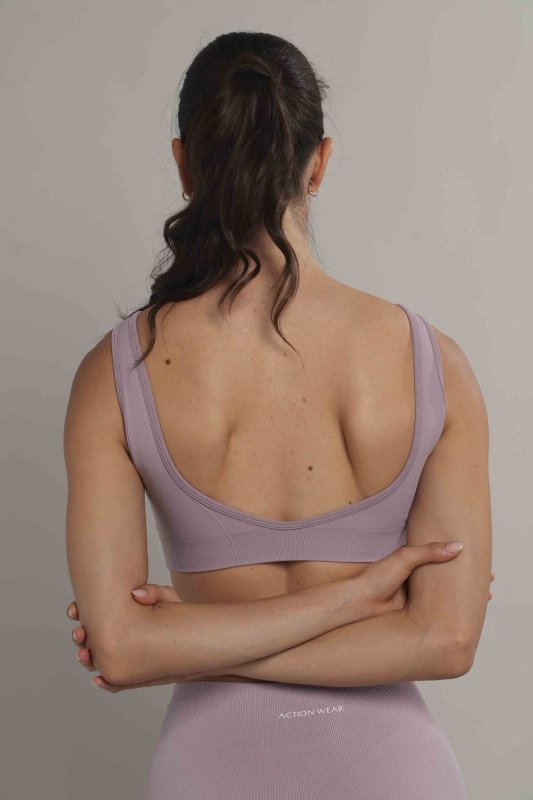 Square bra seamless Lila Oscuro - AW