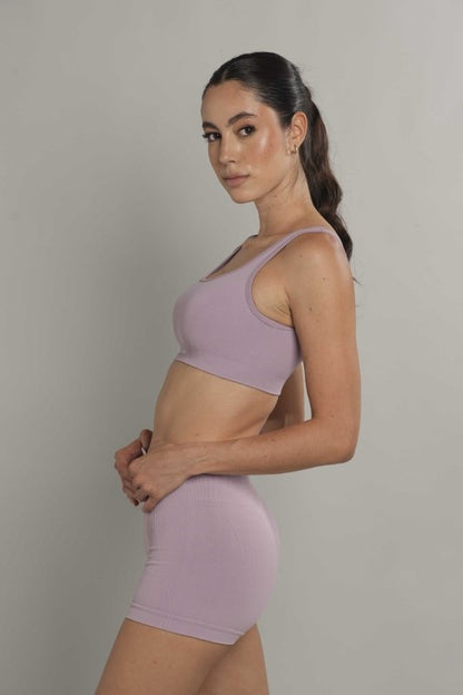 Square bra seamless Lila Oscuro - AW