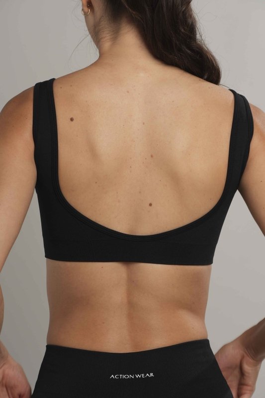 Square bra seamless Negro - AW