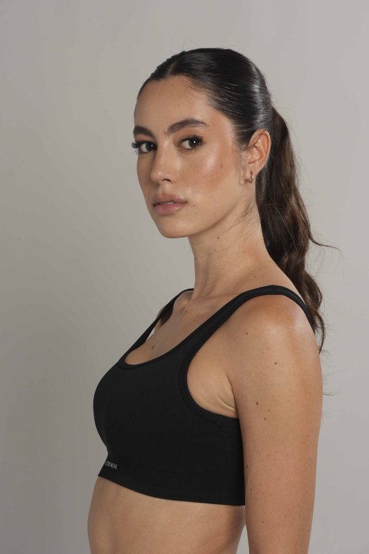 Square bra seamless Negro - AW