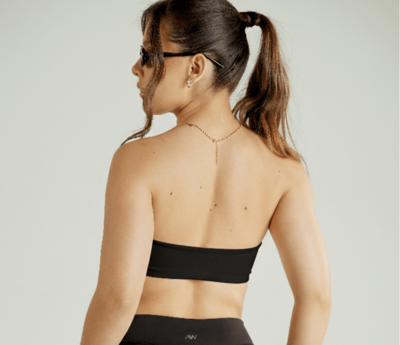 Strapless Crop sens Negro - AW