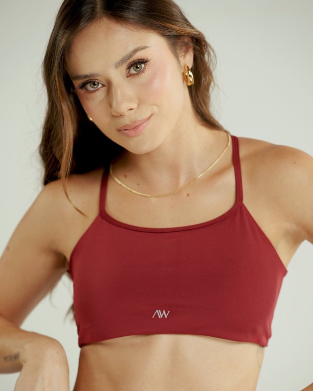 Strappy Bra Deep Red - AW