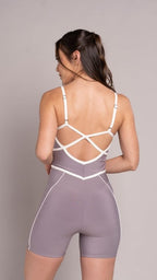 Street contrast jumpsuit Morado - AW