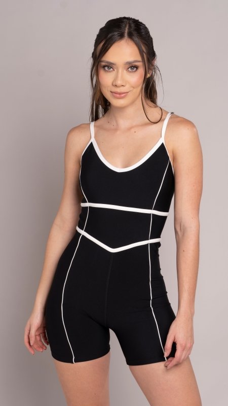 Street contrast jumpsuit Negro - AW