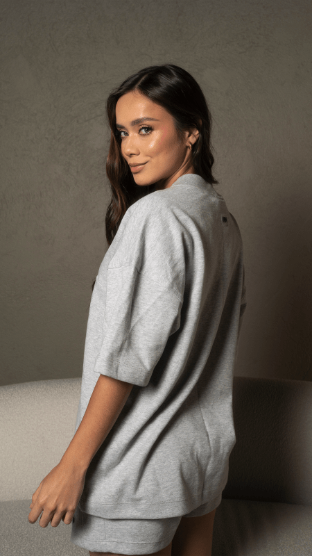 T-shirt overzised Women Gris - AW