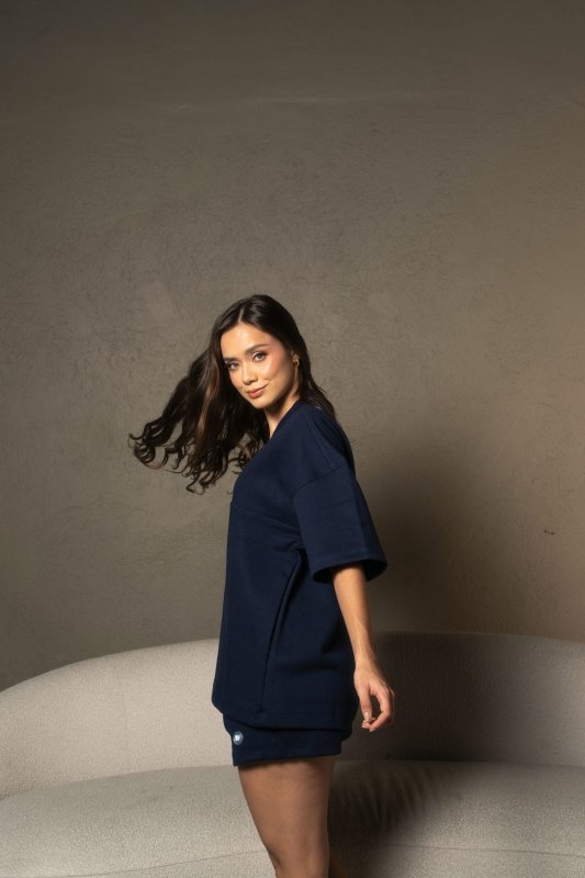 T-shirt overzised Women Navy - AW