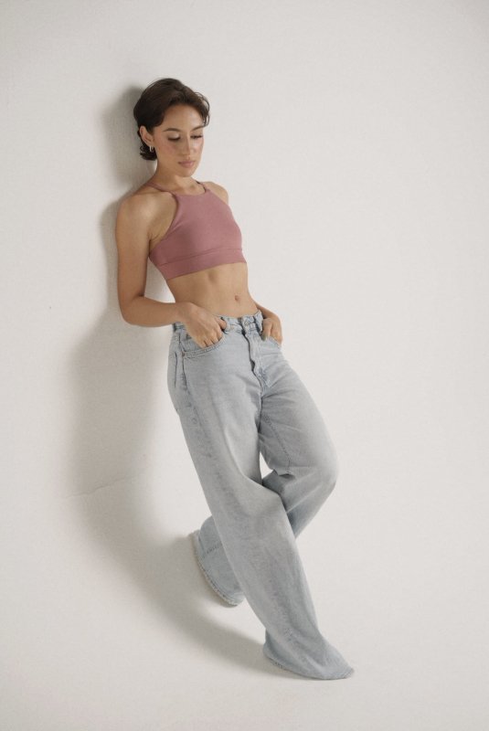 Twist halter sport bra Toulose Rose - AW