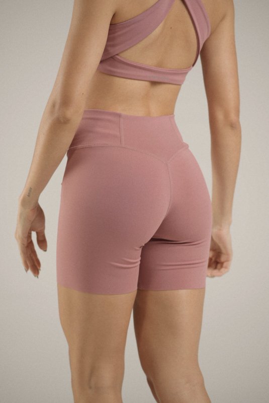 Twist High waist Biker Toulose Rose - AW