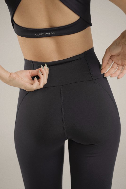 Twist High waist leggings Negro - AW